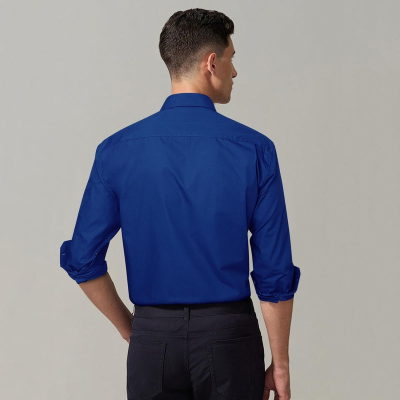 Men's Dress Shirt with Pocket - ROYAL BLUE