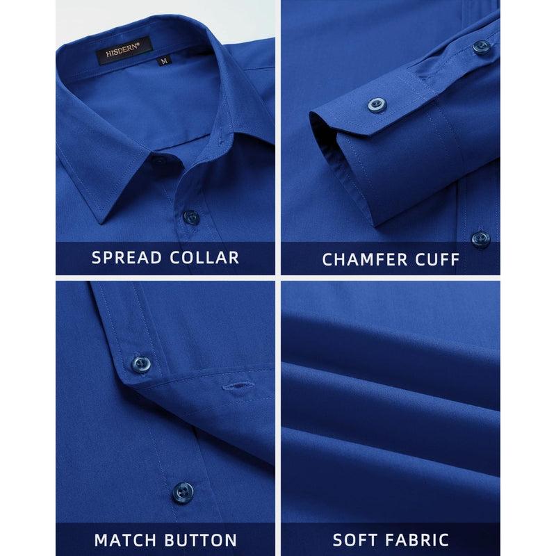 Men's Dress Shirt with Pocket - ROYAL BLUE