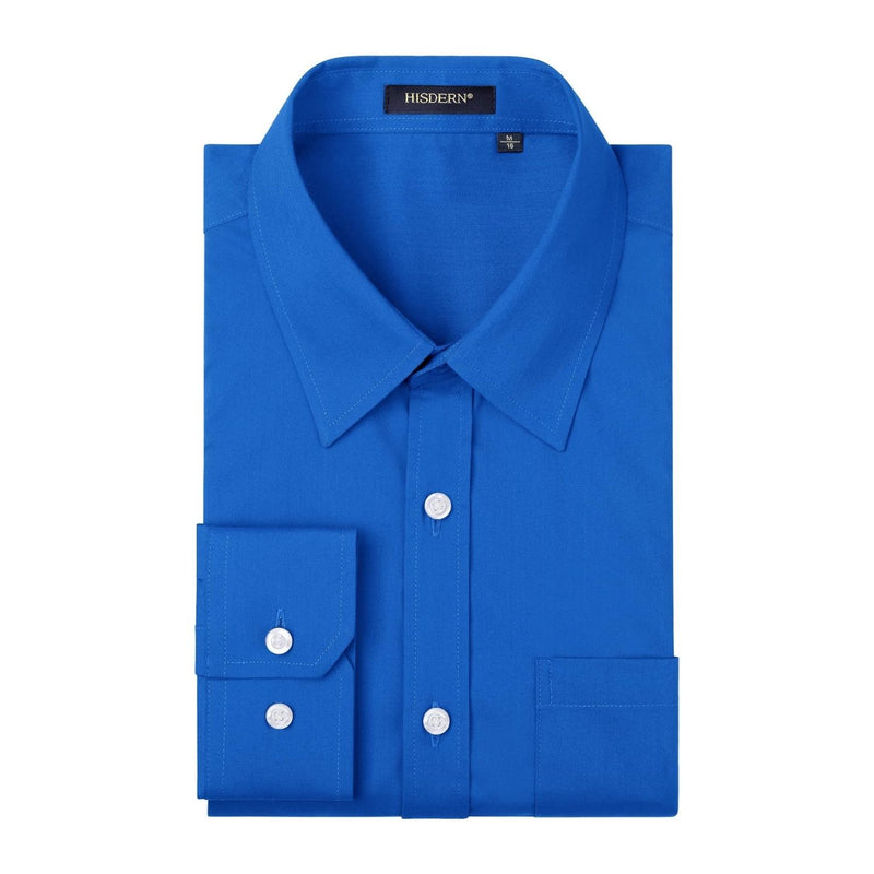 Men's Dress Shirt with Pocket - ROYAL BLUE