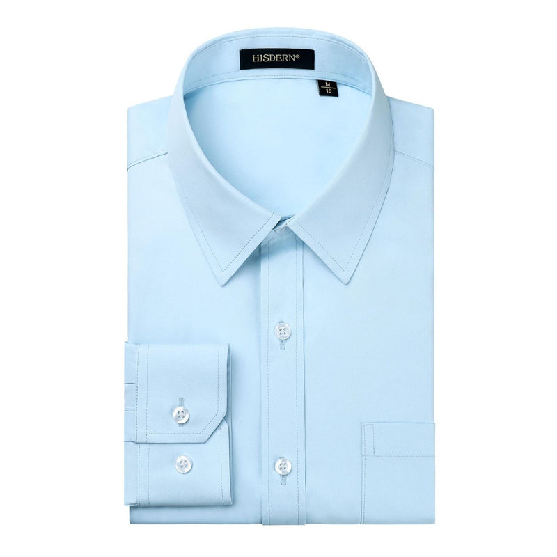 Men's Dress Shirt with Pocket - BLUE