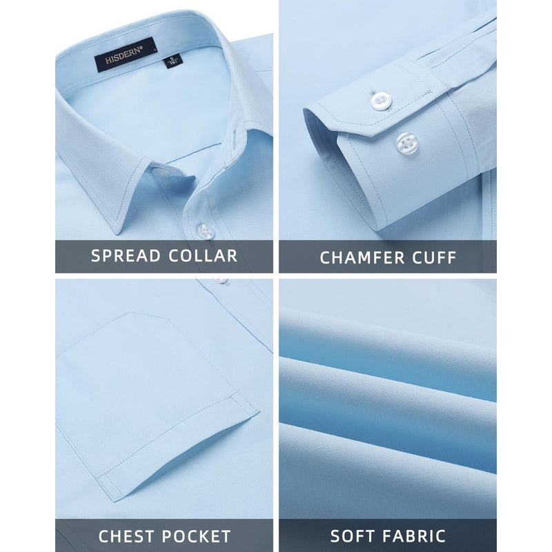 Men's Dress Shirt with Pocket - BLUE