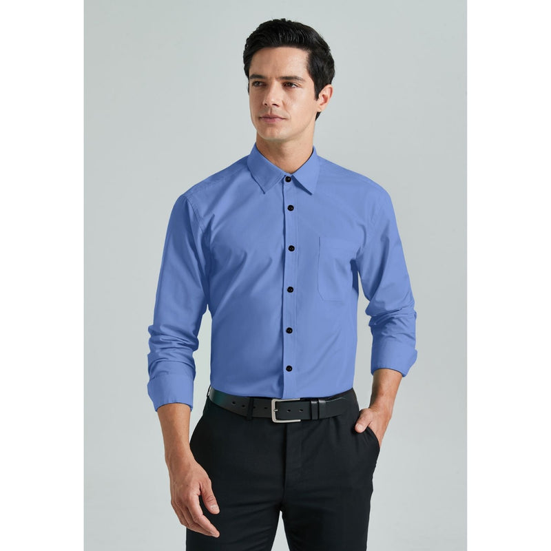 Men's Dress Shirt with Pocket - OXFORD BLUE