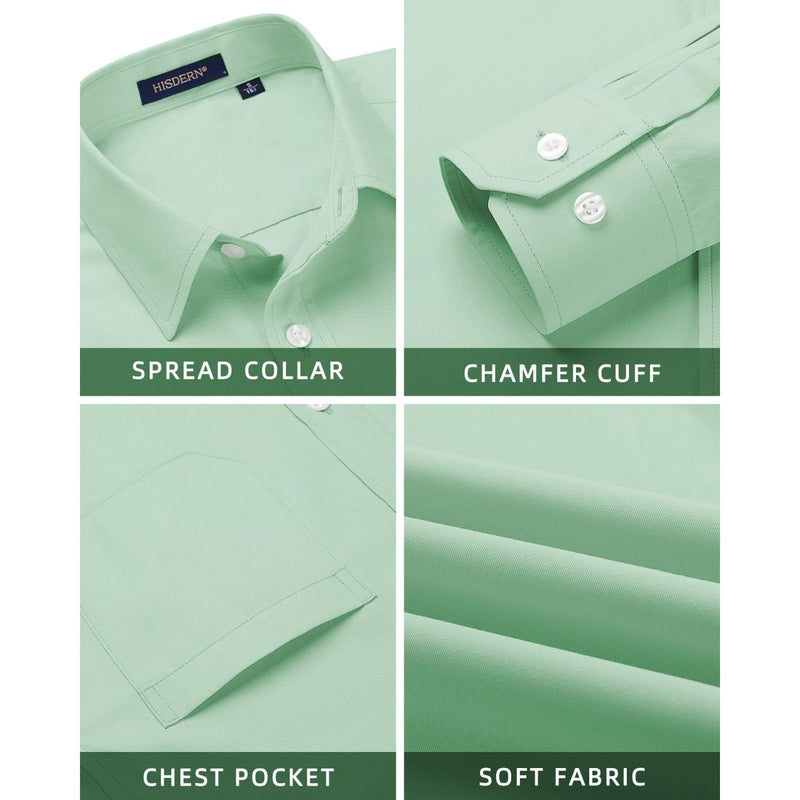 Men's Dress Shirt with Pocket - SAGE GREEN