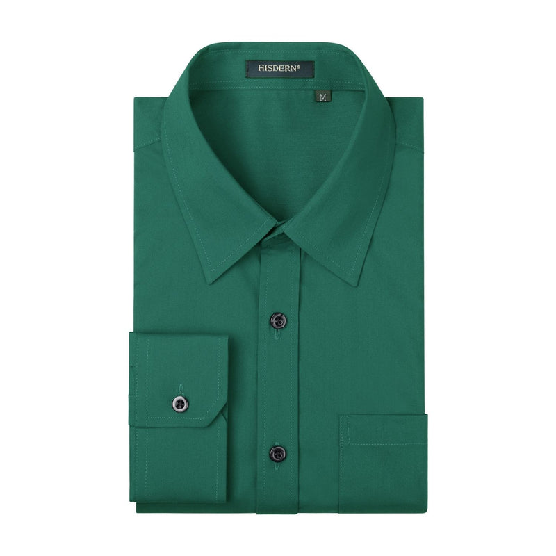 Men's Dress Shirt with Pocket - DRAK GREEN