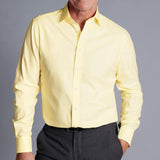 Men's Dress Shirt with Pocket - LIGHT YELLOW