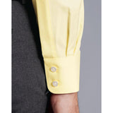 Men's Dress Shirt with Pocket - LIGHT YELLOW