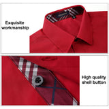 Casual Formal Shirt with Pocket - RED