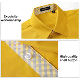 Casual Formal Shirt with Pocket - YELLOW