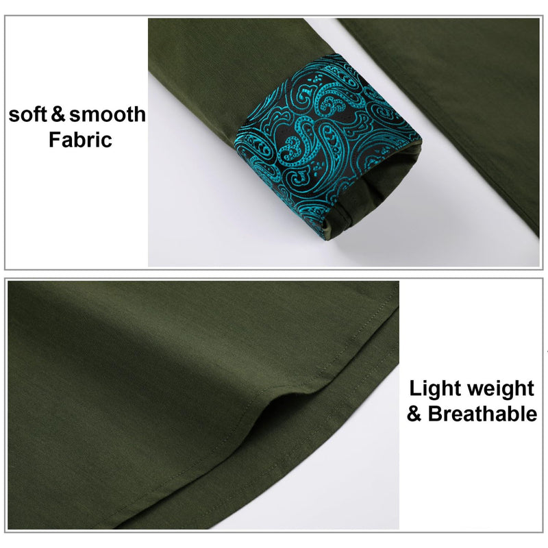Casual Formal Shirt with Pocket - GREEN