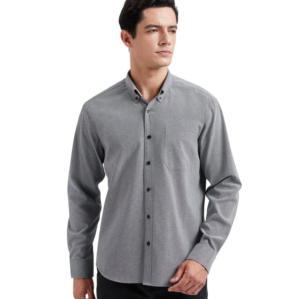 Men's Dress Shirt with Pocket - GREY