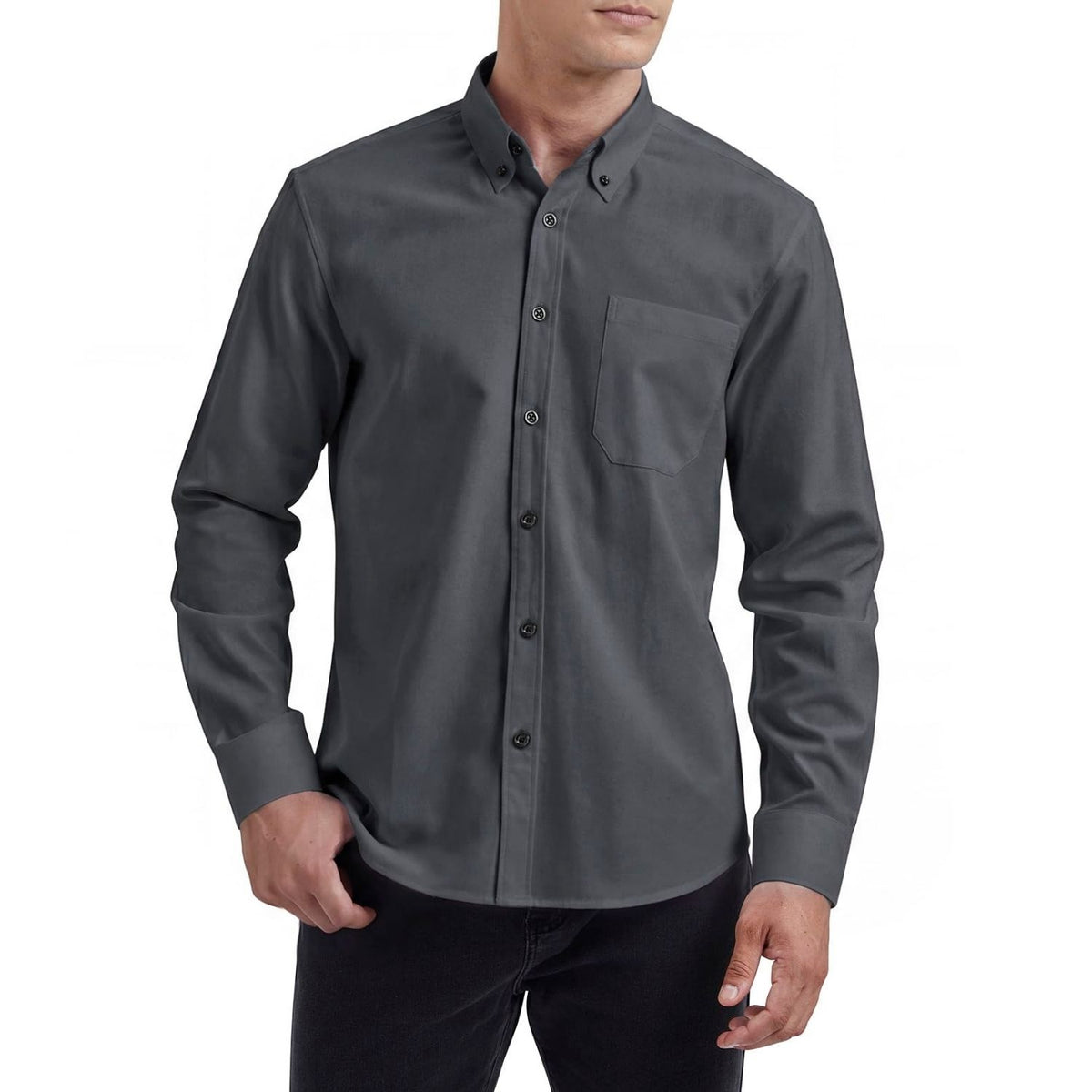 Hisdern Soft-Textured Oxford Dress Shirt