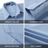 Casual Formal Shirt with Pocket - 02-LIGHT BLUE 