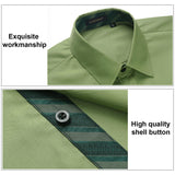 Casual Formal Shirt with Pocket - GREEN-S