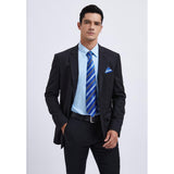 Men's Shirt with Tie Handkerchief Set - BLUE LIGHT