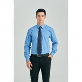 Men's Shirt with Tie Handkerchief Set - 04-NAVY