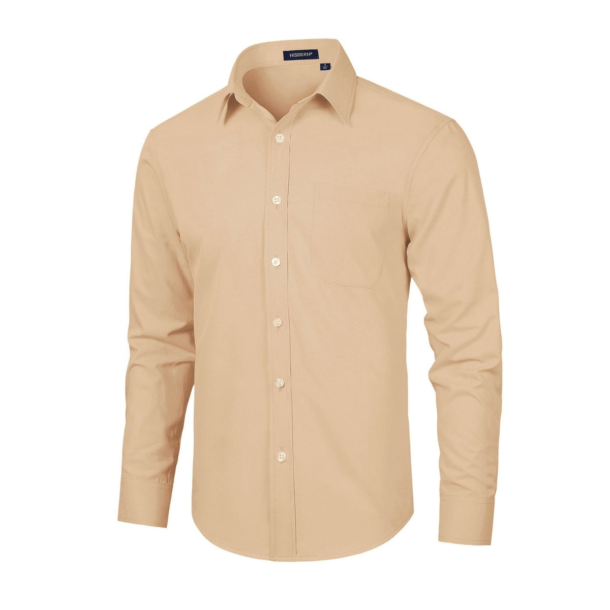 Hisdern Champagne Cloud Stretch Dress Shirt for Corporate Workwear XL