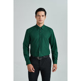 Men's Dress Shirt with Pocket - FOREST GREEN