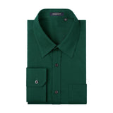 Men's Dress Shirt with Pocket - FOREST GREEN