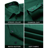 Men's Dress Shirt with Pocket - FOREST GREEN