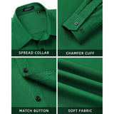 Men's Shirt with Tie Handkerchief Set - GREEN2/PAISLEY