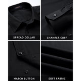 Men's Dress Shirt with Pocket - BLACK