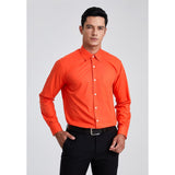 Men's Dress Shirt with Pocket - ORANGE