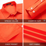 Men's Dress Shirt with Pocket - ORANGE