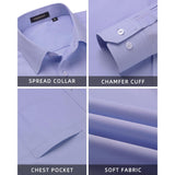 Men's Shirt with Tie Handkerchief Set - LAVENDER