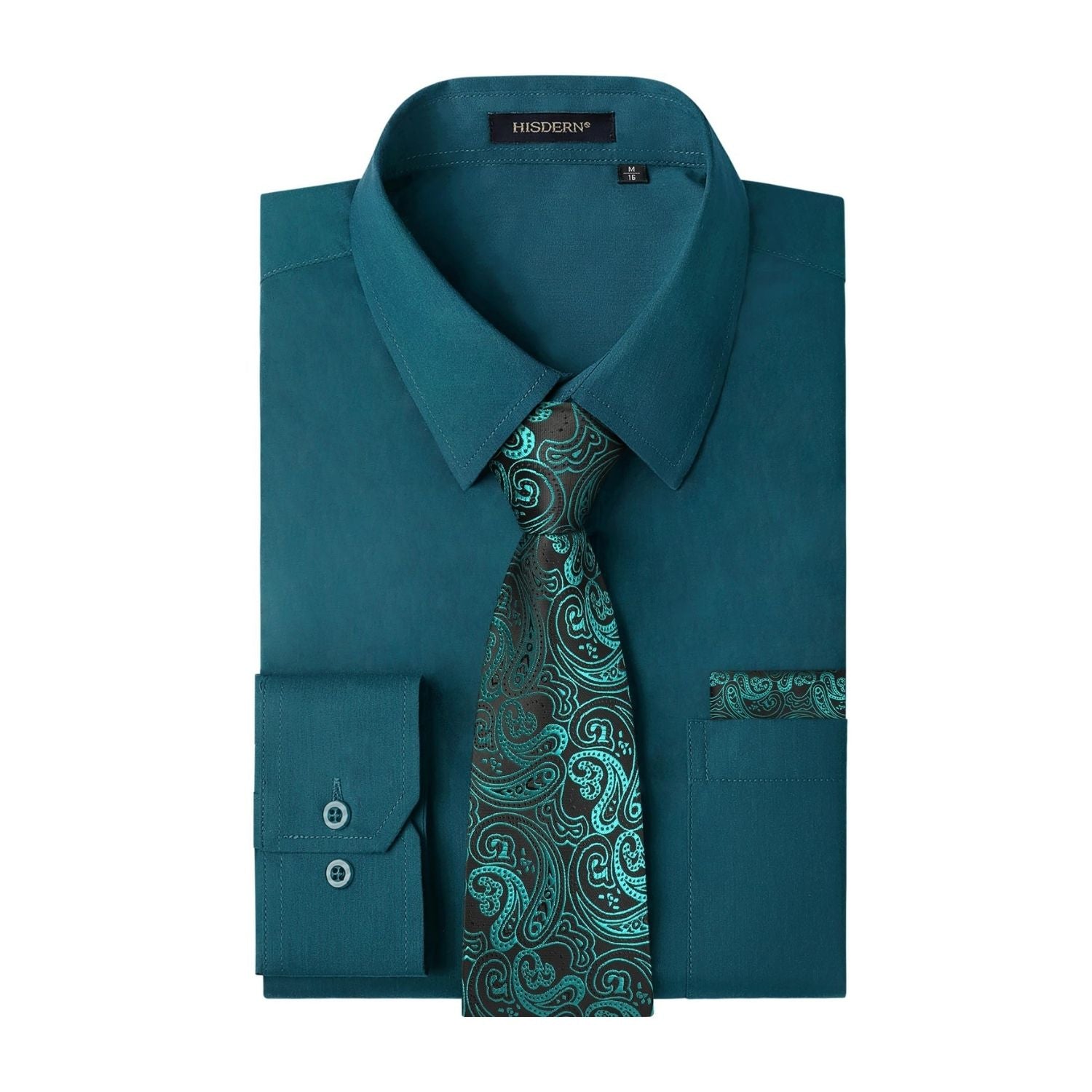 teal dress shirt and tie