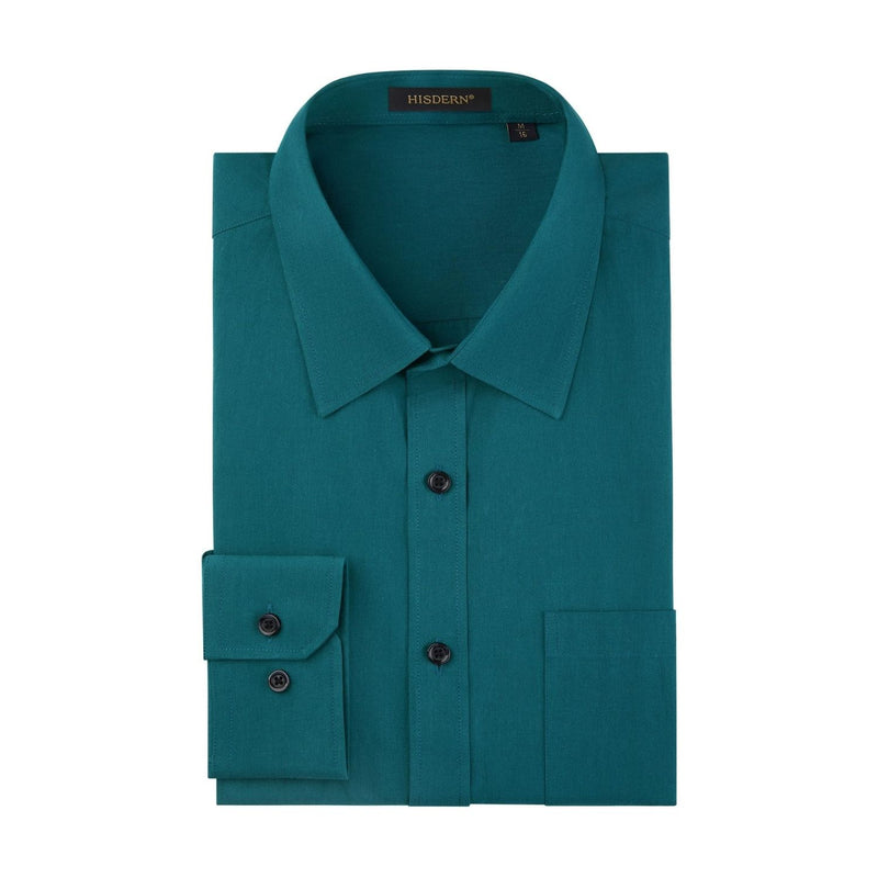 Men's Dress Shirt with Pocket - G-TEAL