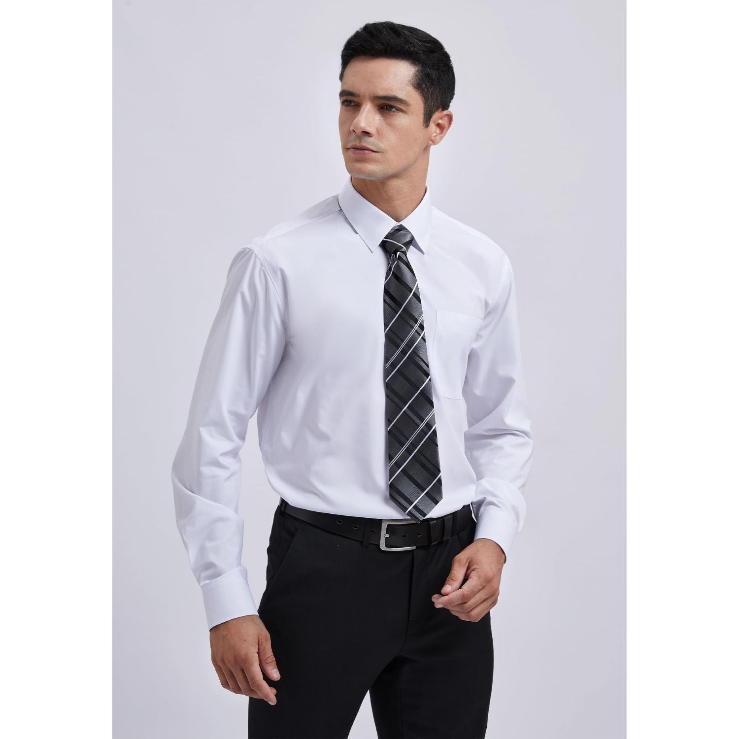 mens white shirt and tie set