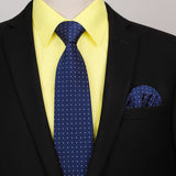 Men's Shirt with Tie Handkerchief Set - 06-LIGHT YELLOW