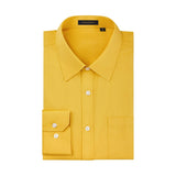 Men's Dress Shirt with Pocket - Y-BRIGHT YELLOW