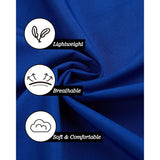 Men's Royal Blue Grandad Collar Shirt Wedding Regular Fit with Pocket