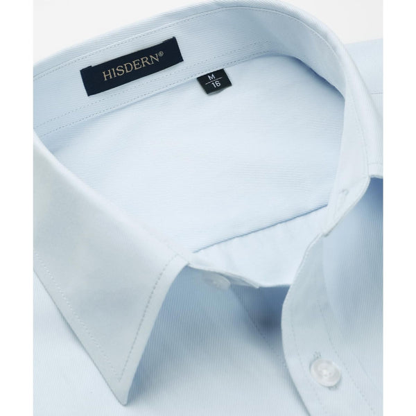 Casual Formal Shirt with Pocket - MICRO TWILL BLUE 