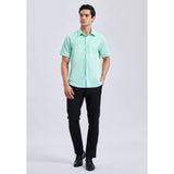 Men's Short Sleeve Shirt with Pocket - A1-GREEN2