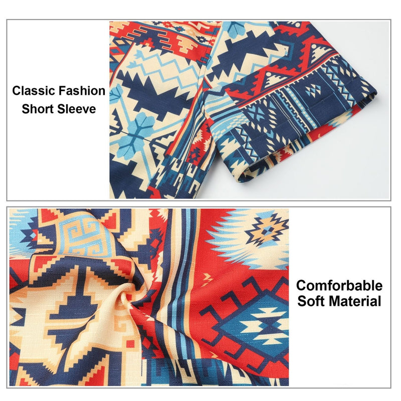 Funky Hawaiian Shirts with Pocket - COLORFUL