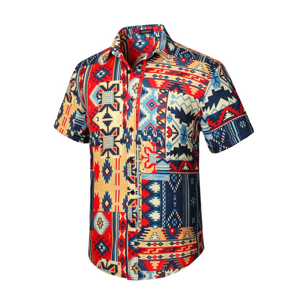 Funky Hawaiian Shirts with Pocket - COLORFUL