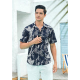 Funky Hawaiian Shirts with Pocket - A2-NAVY