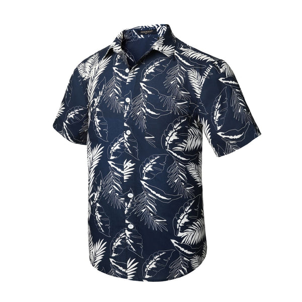 Funky Hawaiian Shirts with Pocket - A2-NAVY