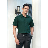 Men's Short Sleeve Shirt with Pocket - B1-GREEN2