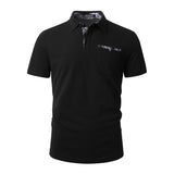 Polo Shirts Short Sleeve with Pocket - K-BLACK-CHECKED1 