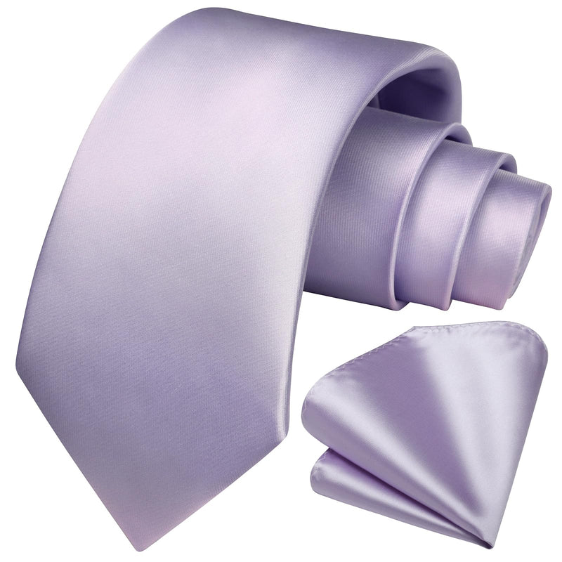 Solid Tie Handkerchief Set - A1-HOT PINK