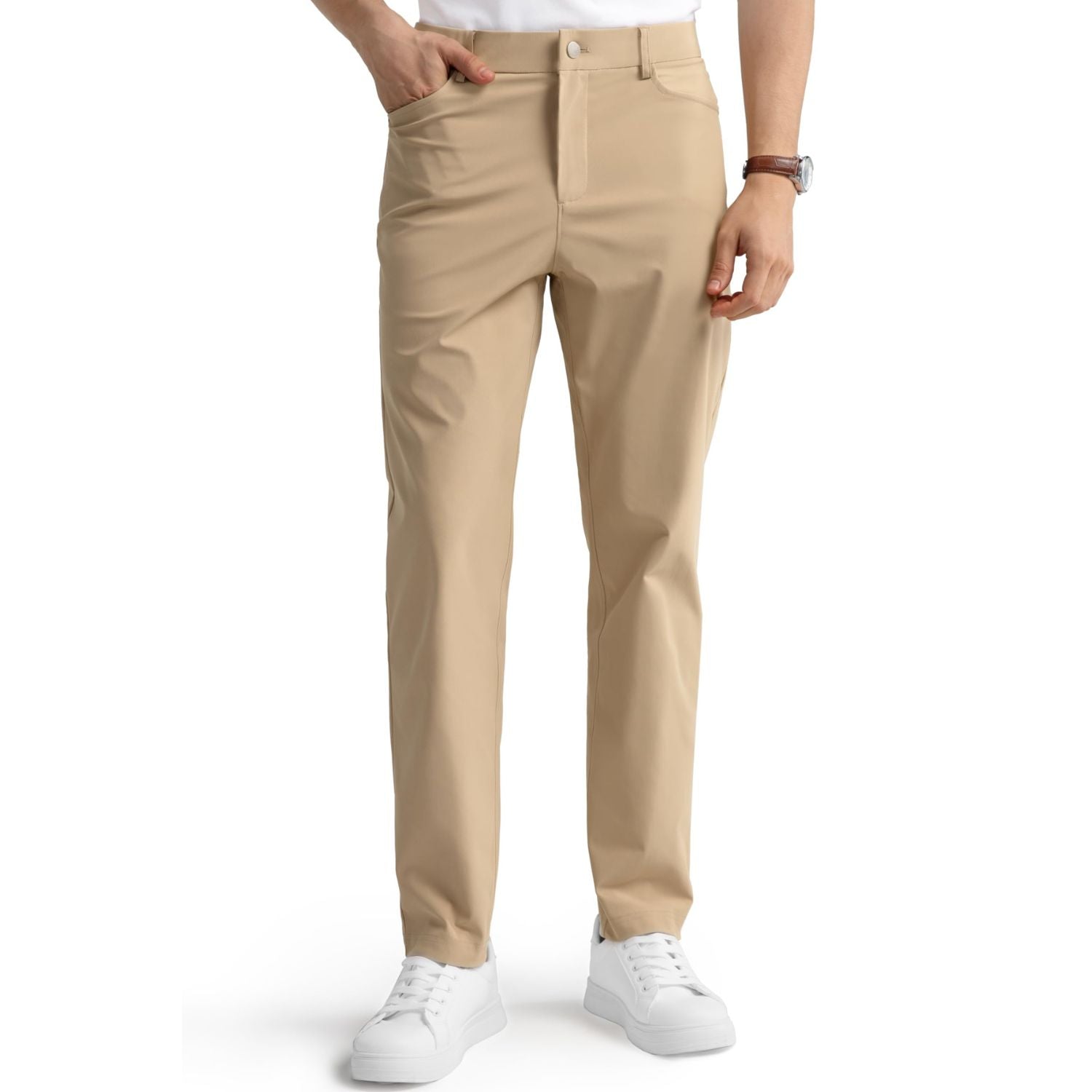 Hisdern Flex 503 Men's Golf Pants Slim Fit Stretch for Business Casual