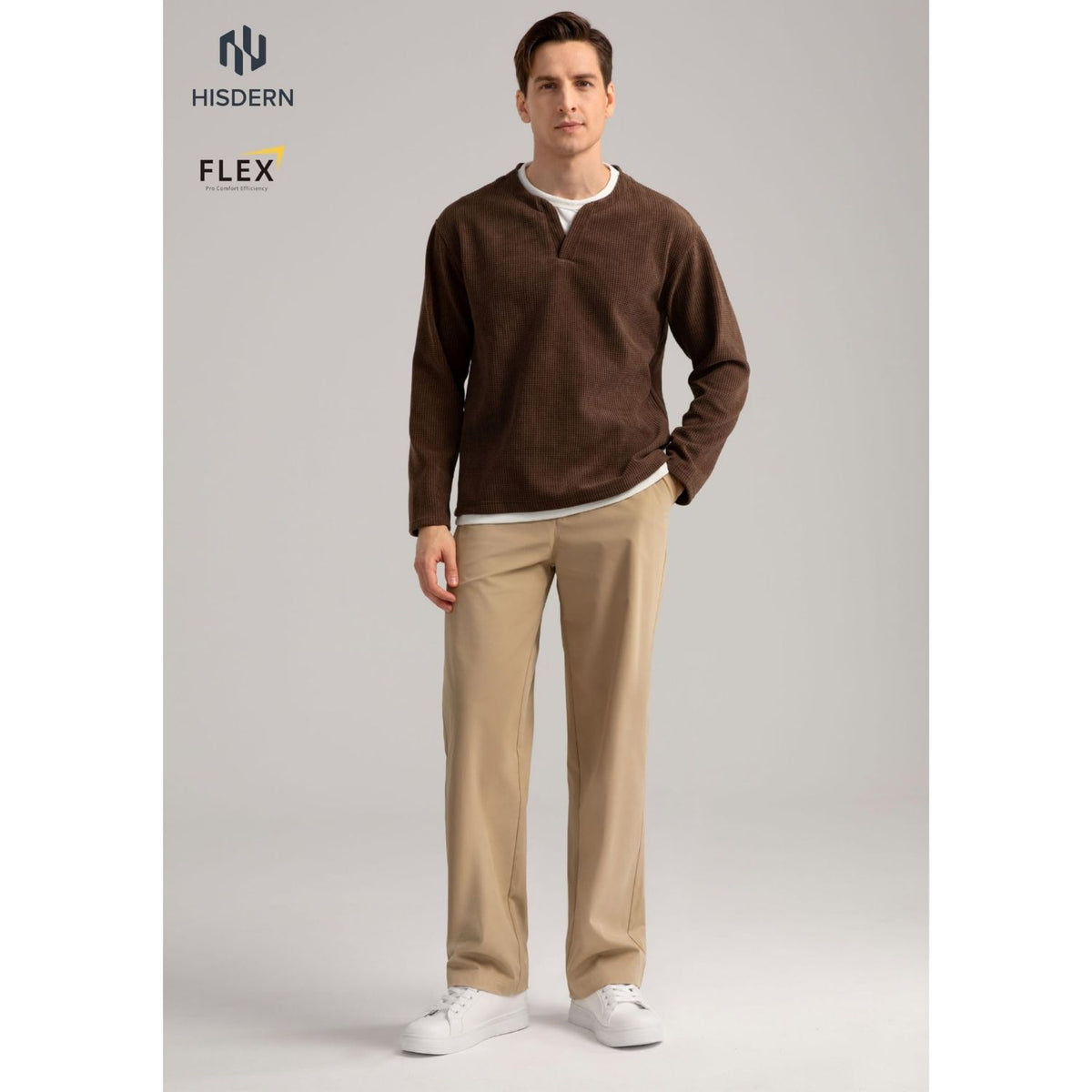 khaki casual dress pants Hisdern Flex 505 Men's Wide-Leg Business Seamless Comfort Khaki / 38W x 30L 195259-7TPI-STH Size Options:2T-4T (MAX BUST 23IN) Dry clean Our blue cheese dressing