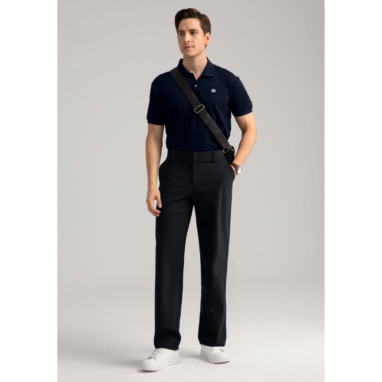 Hisdern Flex 505 Men's Wide-Leg Business Casual Pants Seamless Comfort