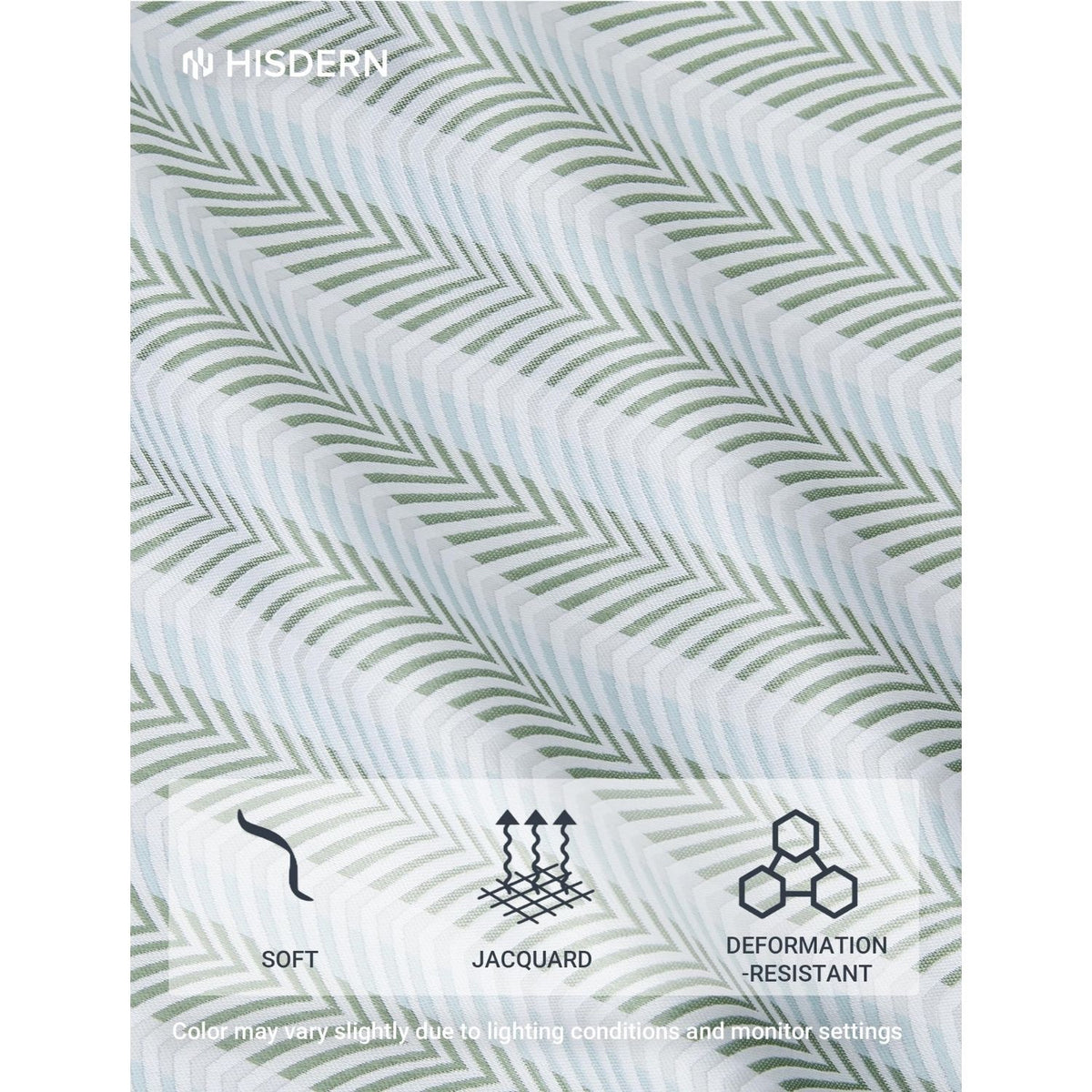 Hisdern Men's Striped 4-Piece Tie Set in Sage Green Grey for Weddings & Formal Wear