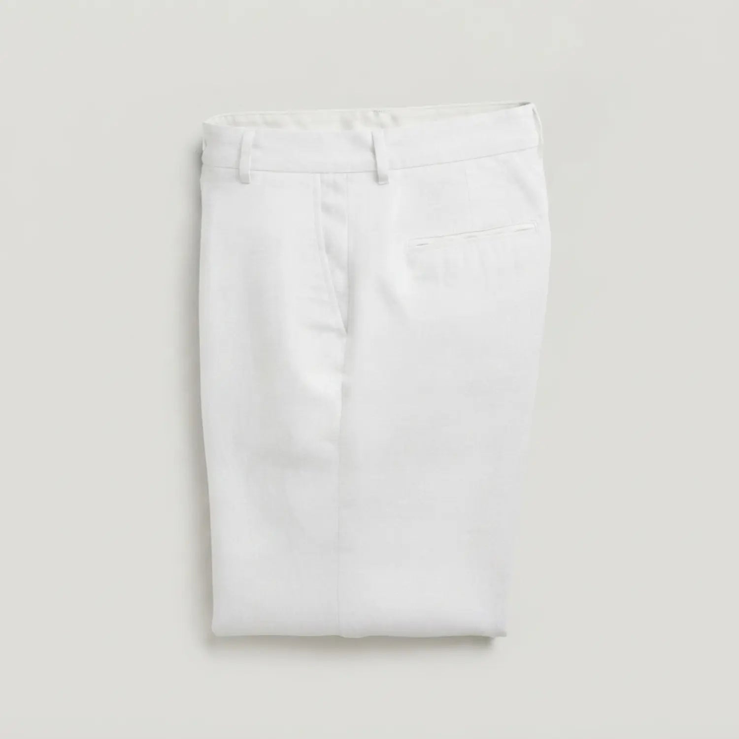 Hisdern Men's Cotton-Linen White Vest & Pants Set