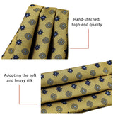 Floral Ascot Cravat Scarf - OLIVE/YELLOW 