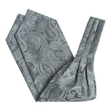 Paisley Ascot Handkerchief Set - A-GRAY 